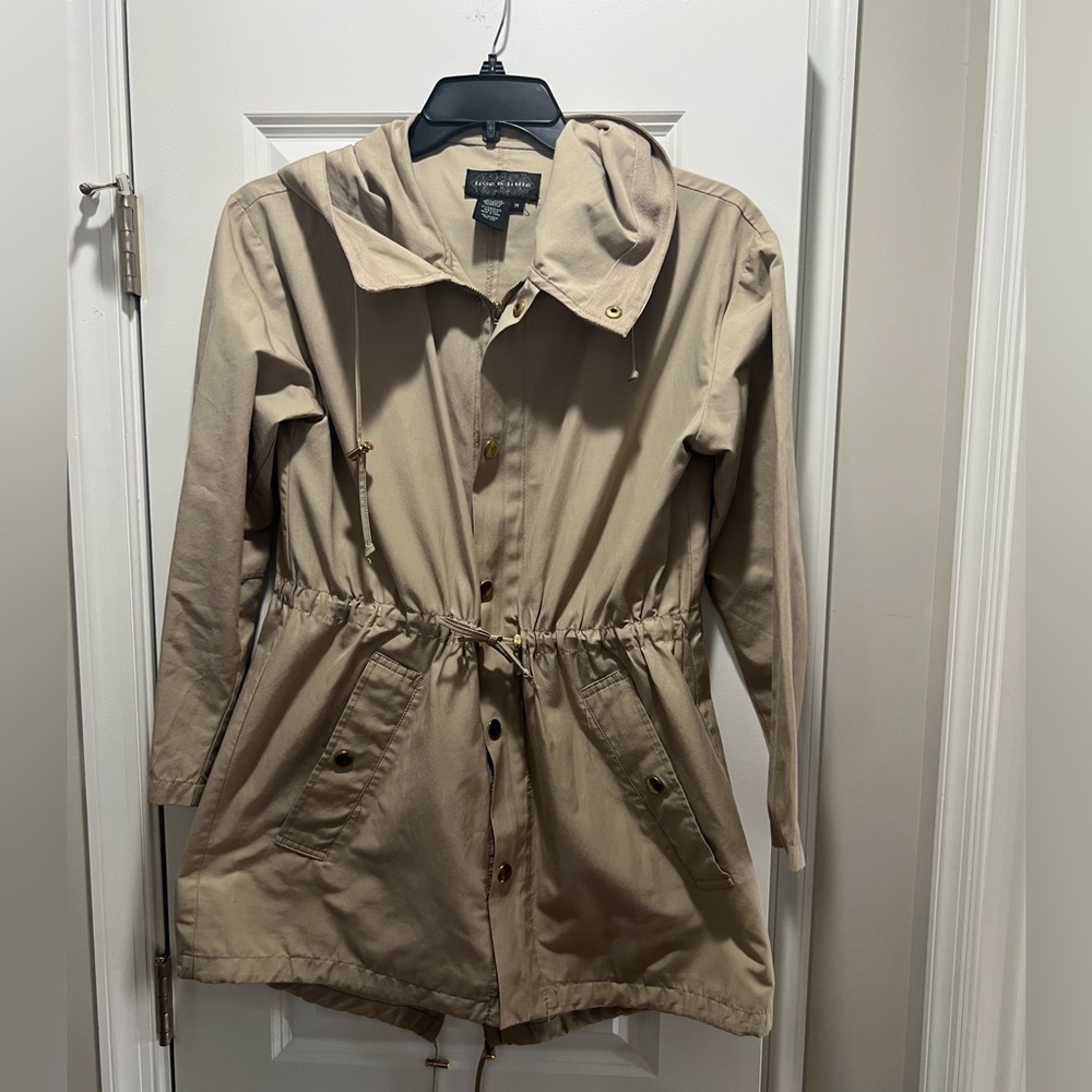 Khaki Jacket, Live a Little, Medium.